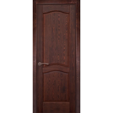 Межкомнатная дверь ОКА из массива сосны ЛЕО ПГ махагон