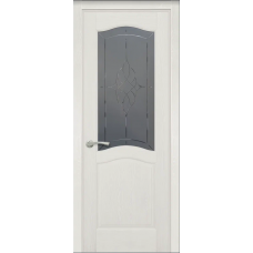 Межкомнатная дверь из массива сосны ОКА ЛЕО ПО белая, эмаль