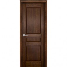 Межкомнатная дверь из массива ольхи  Vi Lario Валенсия М ДГ античный орех