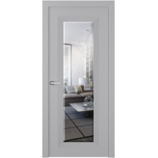 Межкомнатная дверь МДФ Belwooddoors ЛИБРА 1 ПГ светло-серое с зеркалом, эмаль