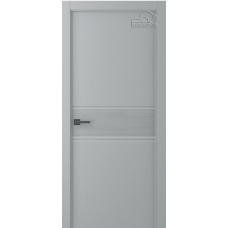 Межкомнатная дверь МДФ Belwooddoors ТРИНВУД 2 ПГ светло-серое горизонтальный декор, эмаль