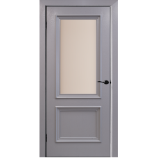 Межкомнатная дверь Шпон Исток Дорс БЕРГАМО 4 ПО ст. бронза светлое-серая, эмаль