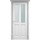 Межкомнатная дверь ПМЦ Мадера Сосна-15 белая эмаль стекло