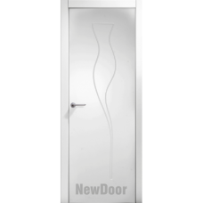 Межкомнатная дверь МДФ НьюДор 20 ПГ (белая), эмаль