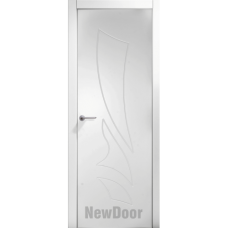 Межкомнатная дверь МДФ НьюДор 21 ПГ (белая), эмаль
