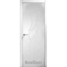 Межкомнатная дверь МДФ НьюДор 24 ПГ (белая), эмаль