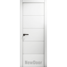 Межкомнатная дверь МДФ НьюДор 9 ПГ (белая), эмаль